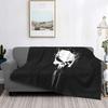 Heavy Metal 1960s Punk Rock Music Skull Blanket Fleece Autumn Winter Portable Lightweight Throw Blankets for Home Car Bedspreads