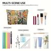 Vintage Floral Waterproof Cosmetic Bag Durable Zippered Makeup Storage Pouch for Women Birthday Gift
