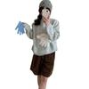 Korean Sweet Cartoon Knit Top: Women's Loose Casual Pullover Sweater for Autumn/Winter