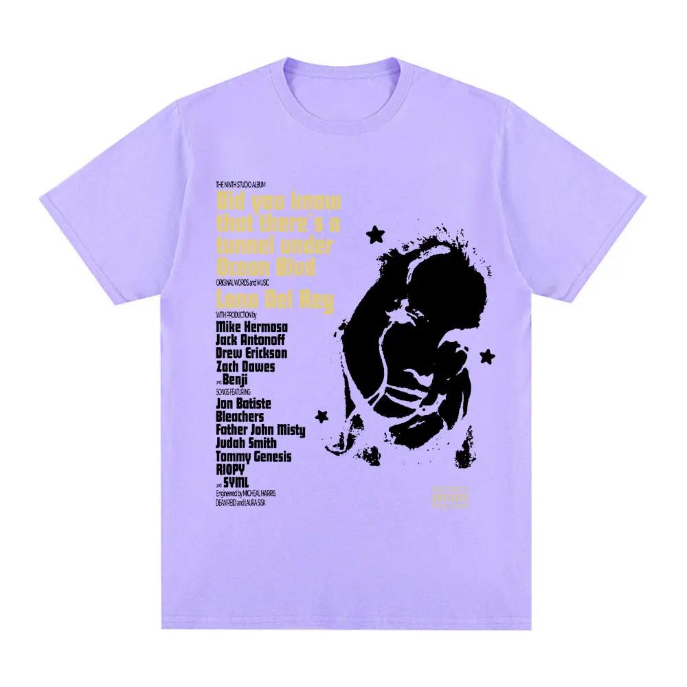 Lana Del Rey Music Album Did You Know That There's A Tunnel Under Ocean Blvd Oversized T-shirt Fashion Hip Hop T Shirt Unisex