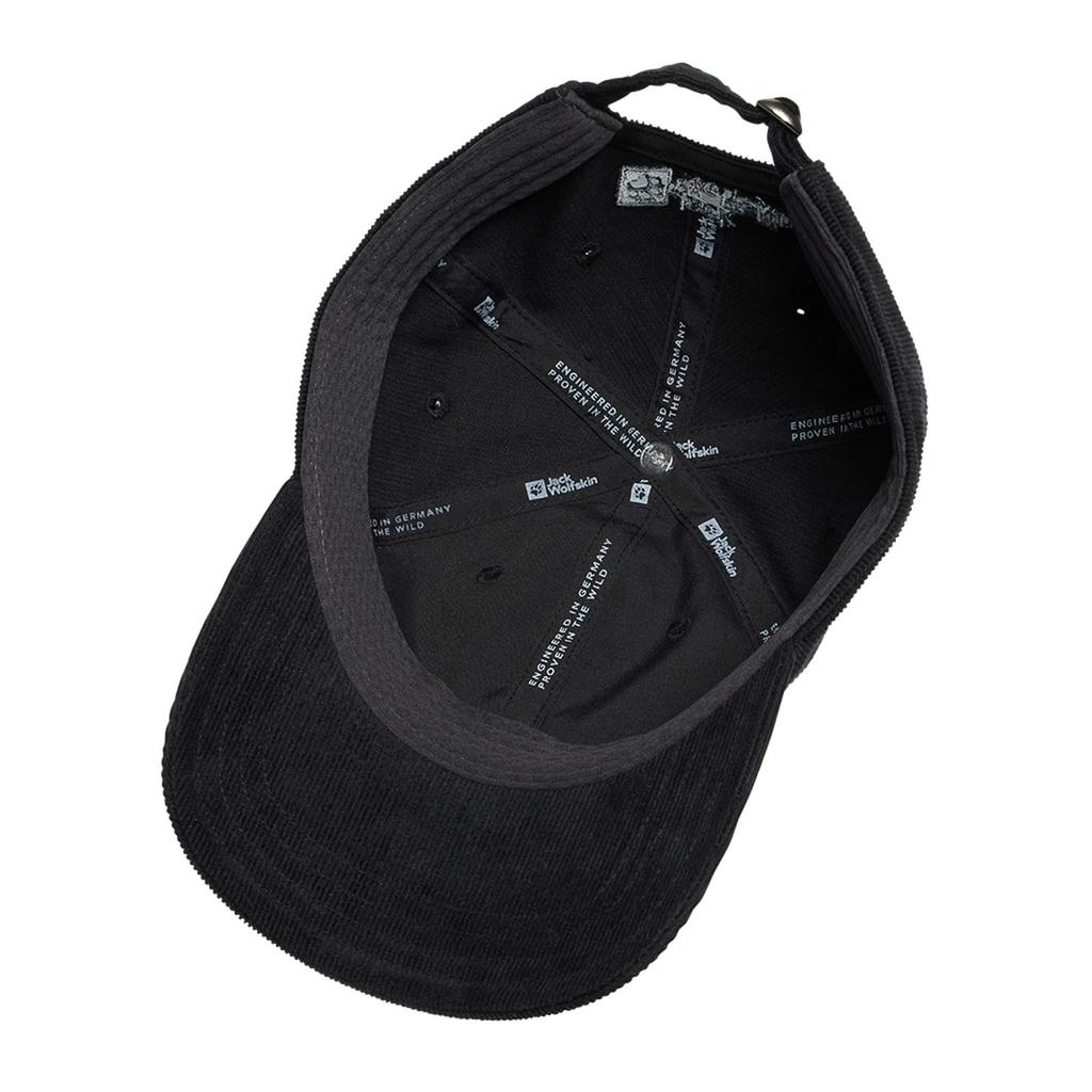 Unisex Cap JP PAW CORDS 6PNL CAP Hat black [Jack Wolfskin] (Corduroy) [A63234 / V3]