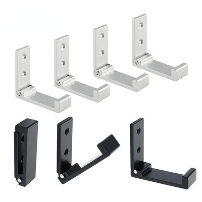 1 Stück faltbarer Wandhaken, versteckter Bademantel-Handtuch-Kleiderhaken, Edelstahl-Haken für Zuhause, Küche, Badezimmer, mattschwarzer Handtuchhalter