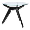 Troy Table Glass Tabletop Round 90 Cm Transparent/Black