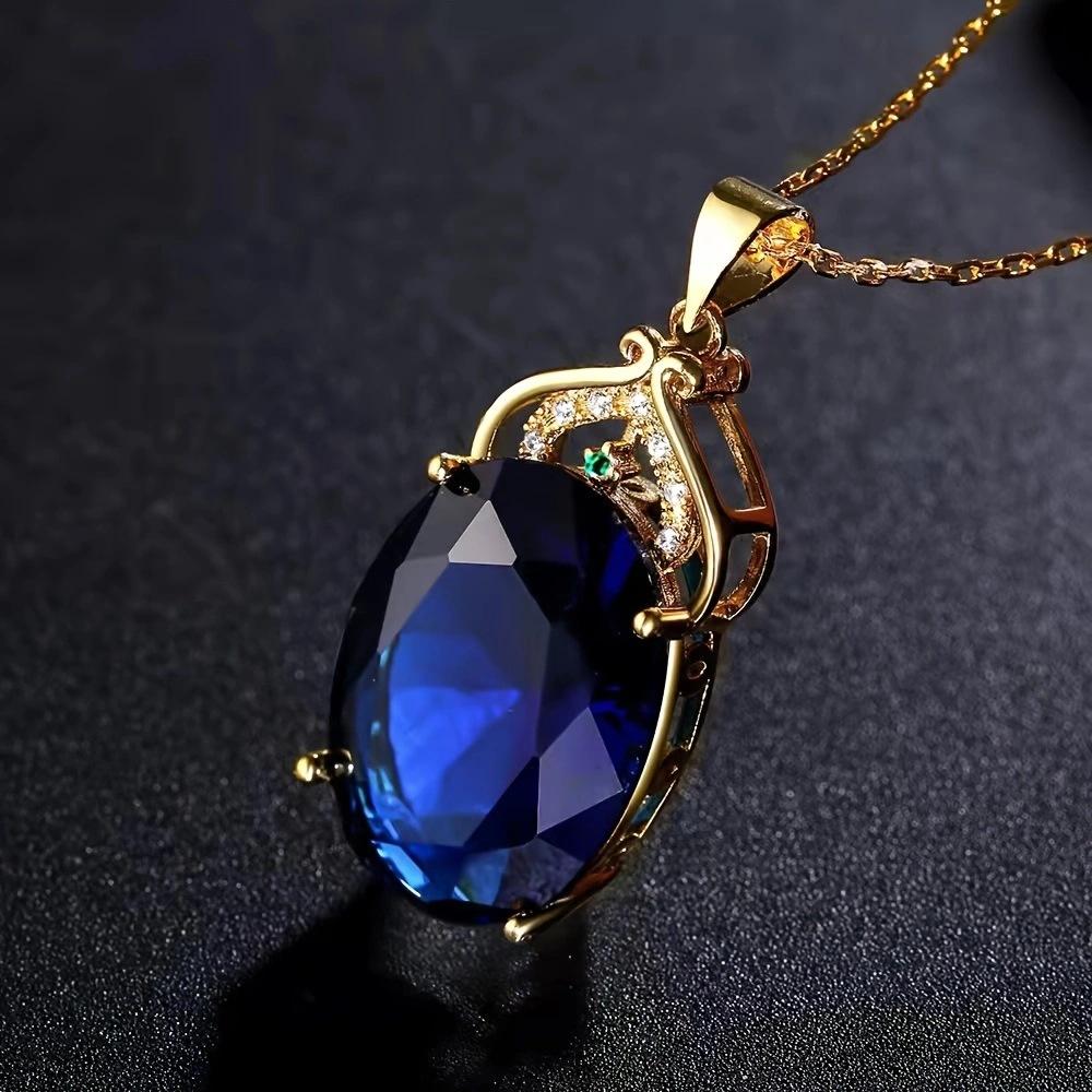 Vente Chaude Mode Femme Luxe Améthyste Pendentif Collier Collier Pierre Précieuse Améthyste