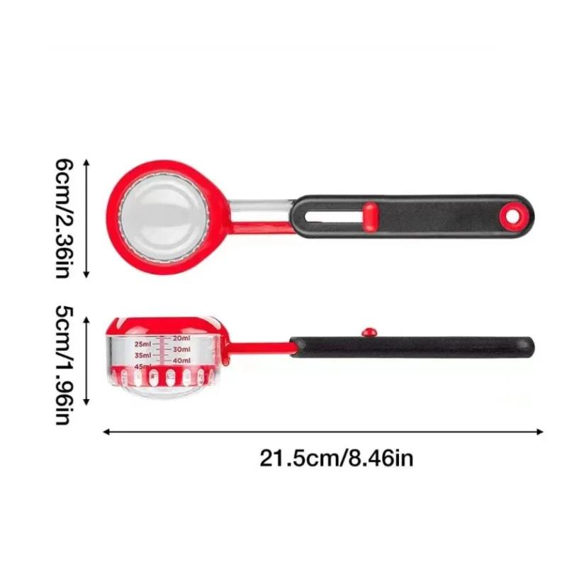 1pc Coffee measuring spoons Adjustable capacity Graduated measuring spoons Powder measuring spoons