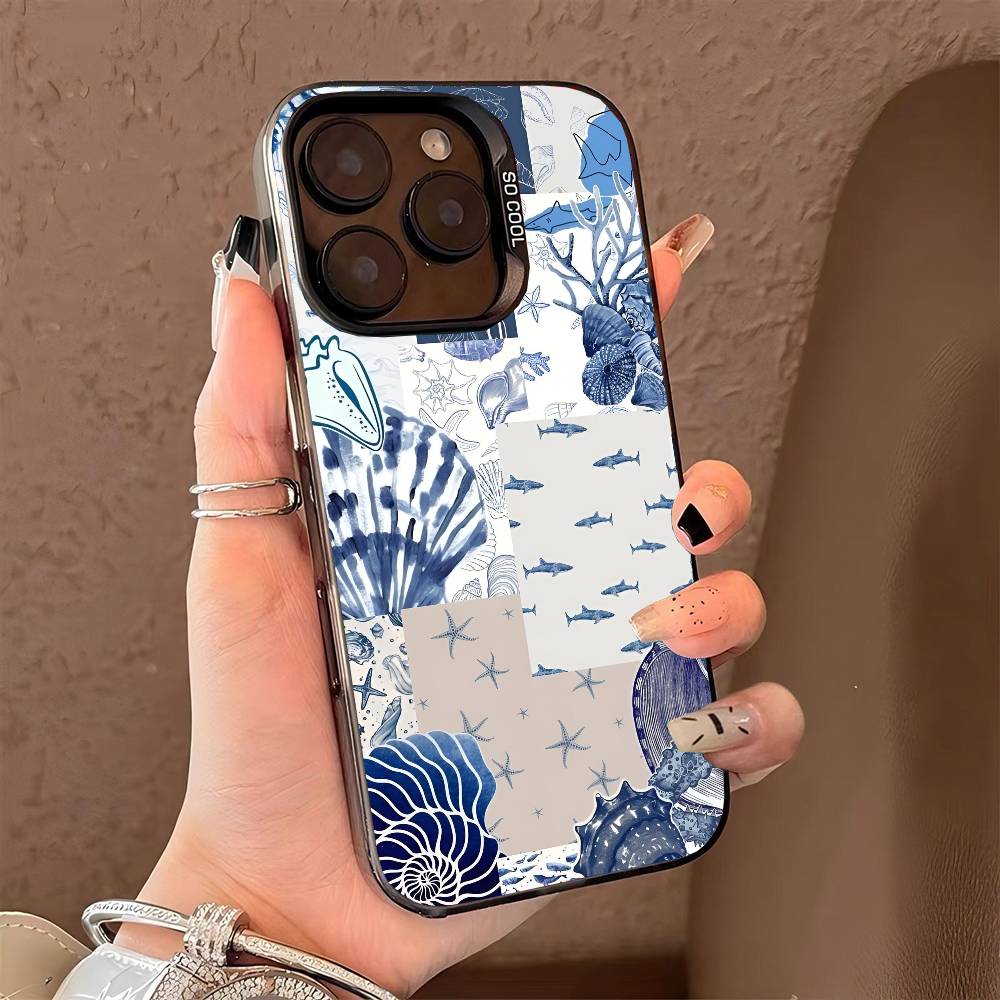

GETO SEA phone case for iPhone 17 17Air 16 15 14 13 12 11 Pro Max Plus Colorful Silver iPhone 12