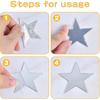 Lnrkai 50 PCS Stars Mirror Wall Stickers, 3D Acrylic Modern Silver Star Wall Decor, DIY Self-Adhesive Wall Art for Living Room, Bedroom, Bathroom,
