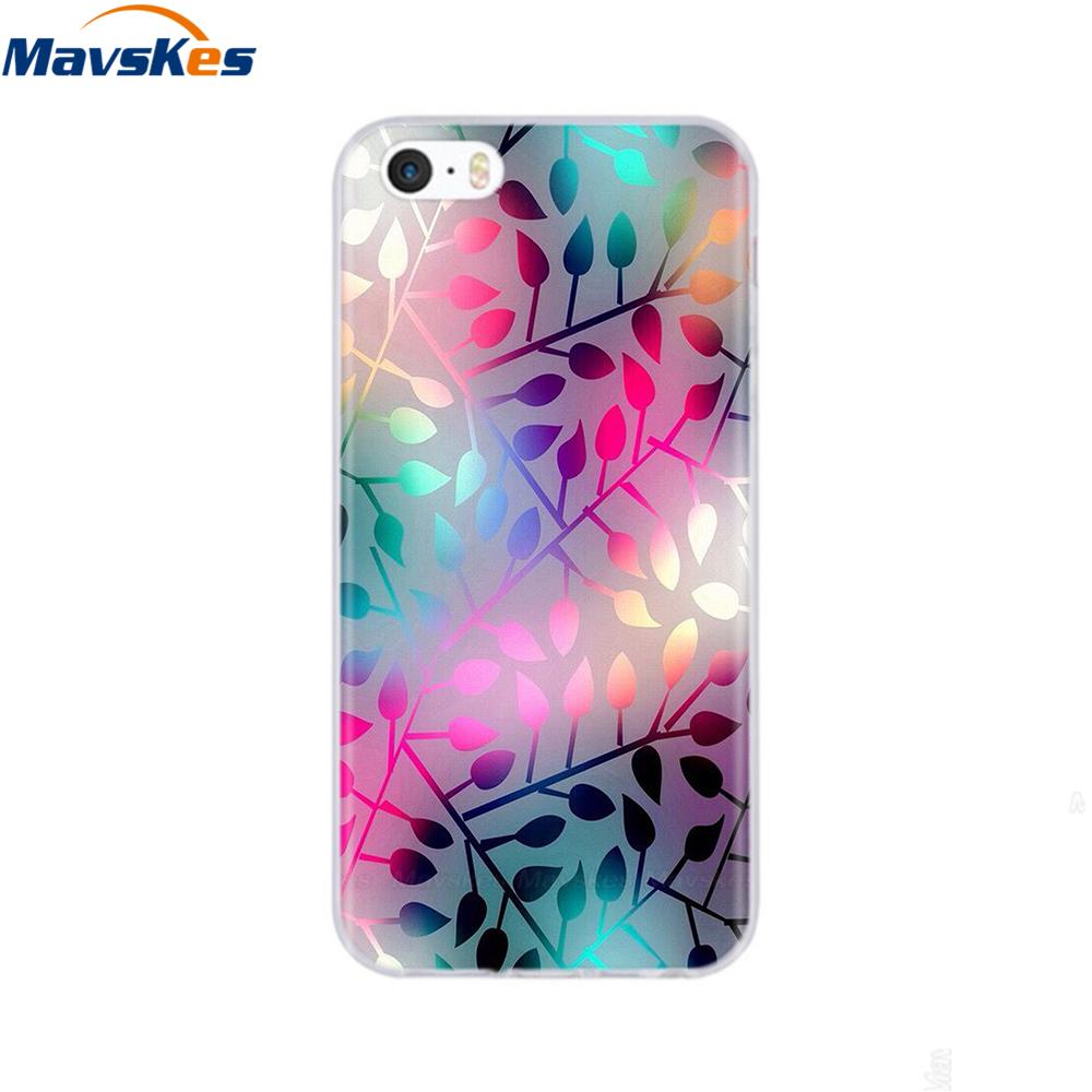 soft tpu case for iPhone 4 4s 5 5s SE 6 6s cute cartoon cat flower fashionable silicone phone case cover full protective coque