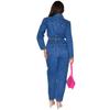 6971 Fashion Style Amazon Wish Women's Clothing Ins Influencer Picks Sexy Suit Collar Denim Jumpsuit In Stock