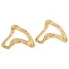 2026 European Style Geometric Hollow Metal Earrings for Women - Irregular, Exaggerated Design