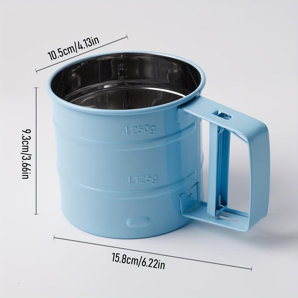 Cozy Baking, Stainless Steel Flour Sifter with Handle - Essential Handheld Baking Tool for Kitchens, Bakeries, and Food Trucks for Baking Accessories
