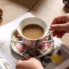 Western-Style Phnom Penh Court Coffee Cup And Saucer High-Value Flower Ceramic Cup Exquisite Light Luxury Afternoon Tea Tea Set