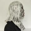 White Hair Rotten Eye Mask Halloween Haunted House Secret Room Dress Up Props White Hair Witch Hood Latex Grimace Mask New