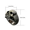 Exquisite Handmade Vintage Men Punk Ring Unique Gothic Skull Style Gothic Punk Horror Skull Rings