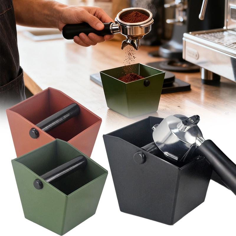 800ml ABS Kaffeesatzbehälter Espresso Knock Box Mülleimer für Kaffeereste mit abnehmbarer Knock Bar Barista Maschinenzubehör