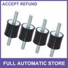 4 Pcs M6 Car Anti Vibration Rubber Isolator Damper 20x20mm Shock Absorb Mount