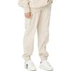 MLB Solid Color Straight Leg Cuffed Casual Pants Men bottoms Beige 3LWP00124-50BGL