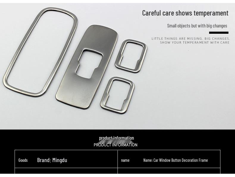 Custom Window Button Decoration Frame for Volvo S60L, XC60, V60, S60
