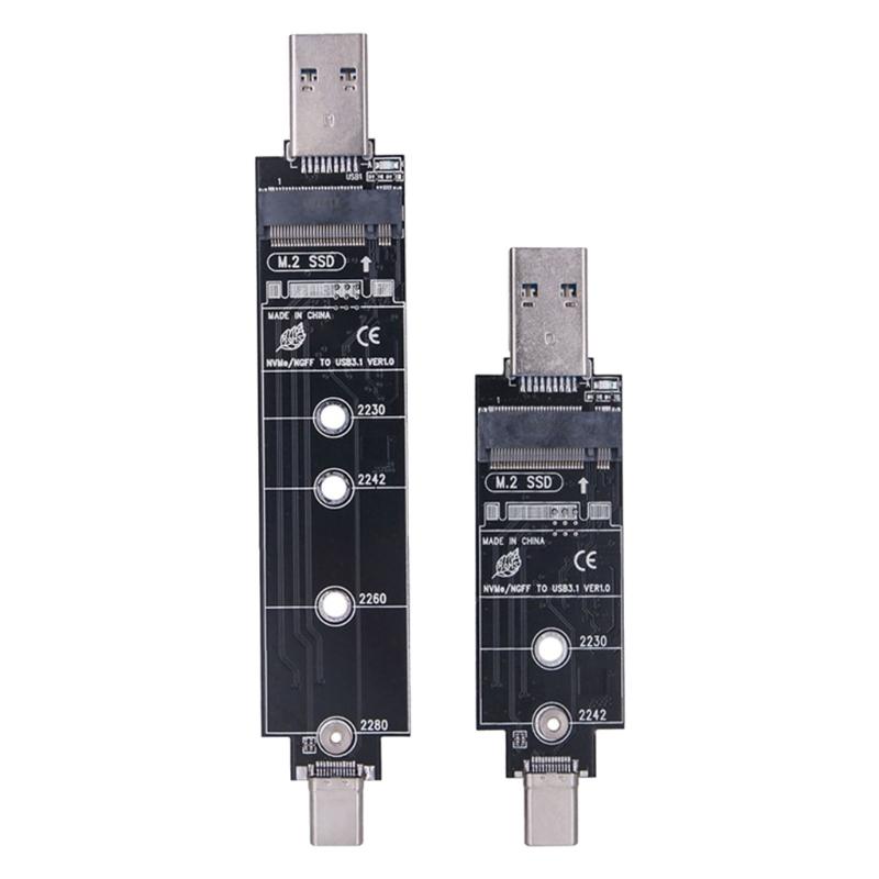 M.2 to USB Adapter USB 3.1 Gen2 to NVMe NGFF M.2 Solid States Disk Hard Disk Case Adapter Support for NVMe Solid States Disk Size 2242/2280