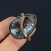 Black Rutile Gemstone Copper Wire Wrapped Handmade Jewelry Ring Gift For Her All Size