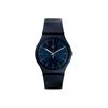 Originals Series Quartz Movement Fashion Trend Unisex Watch 41mm Blue Dial Plastic Case Silicone Strap Unisex Watches SUON136