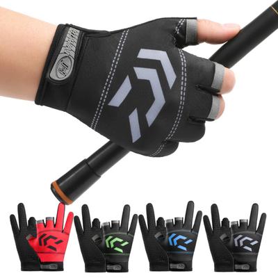 1 Paar 3-Cut Angelhandschuhe Frühling Sommer LSF 50+ UV-Schutz Atmungsaktiv Rutschfest Schnelltrocknend Herren Fahrradhandschuh Angelzubehör