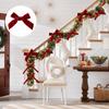 Christmas Velvet Bows 18 Pieces Festive Rustic Christmas Velvet Ornaments Ribbon Bows Home Party Supplies For Staircase