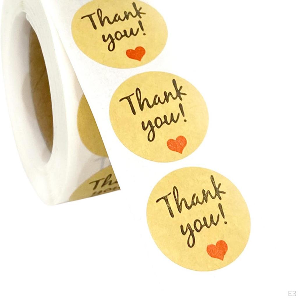 500 Pieces Thank You Stickers Envelope Seals Tags for Small Business Birthday