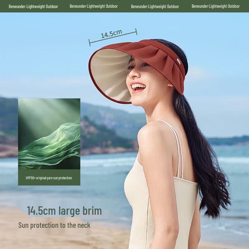 Beneunder Women's UV Protection Visor Sun Hat