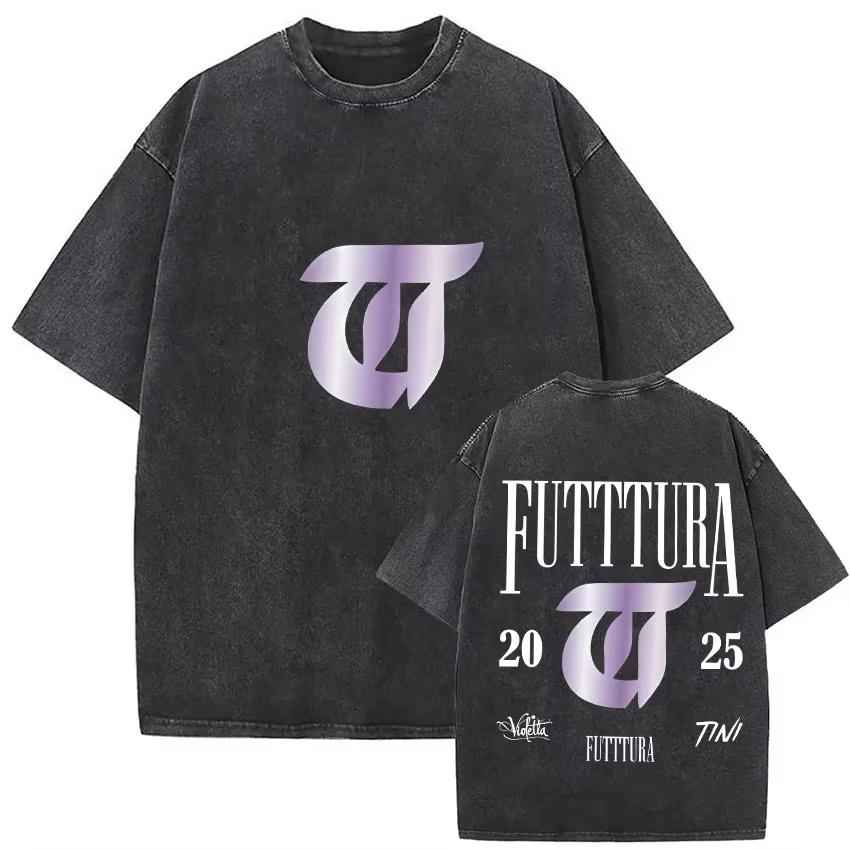 A Ella Le Gusta Tini Stoessel Album 2026 Vintage Washed T Shirts Men Women Harajuku Clothing Fashion Trendy Tee