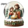 Adorno de Iglú Transparente de Invierno, Bolas de Cristal Navideñas, Figurina de Acrílico 2D, Cabaña, Carrusel, Decoración de Doble Cara, Adornos de Mesa para el Hogar