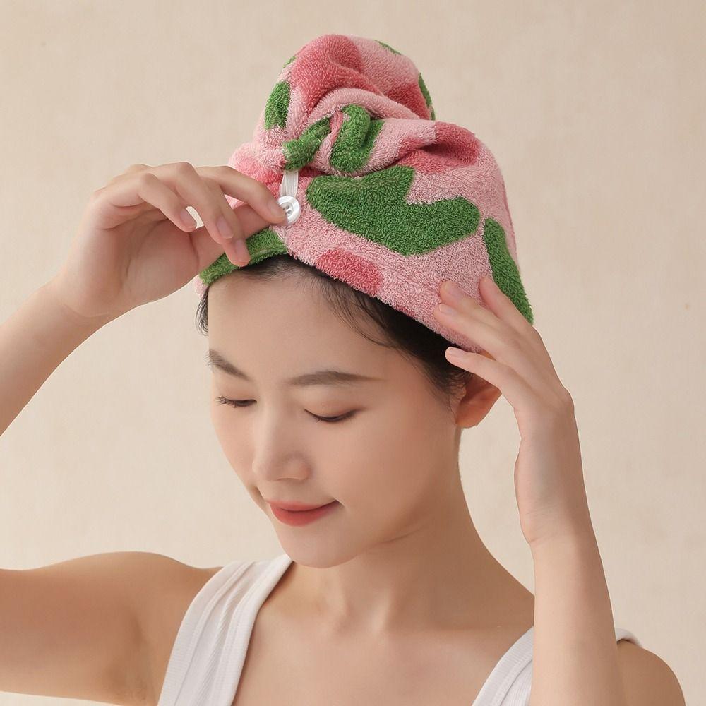 Combed Cotton Hair Towel Mint Green Luxury Hair Dry Towels New Hair Wrap Drying Tool