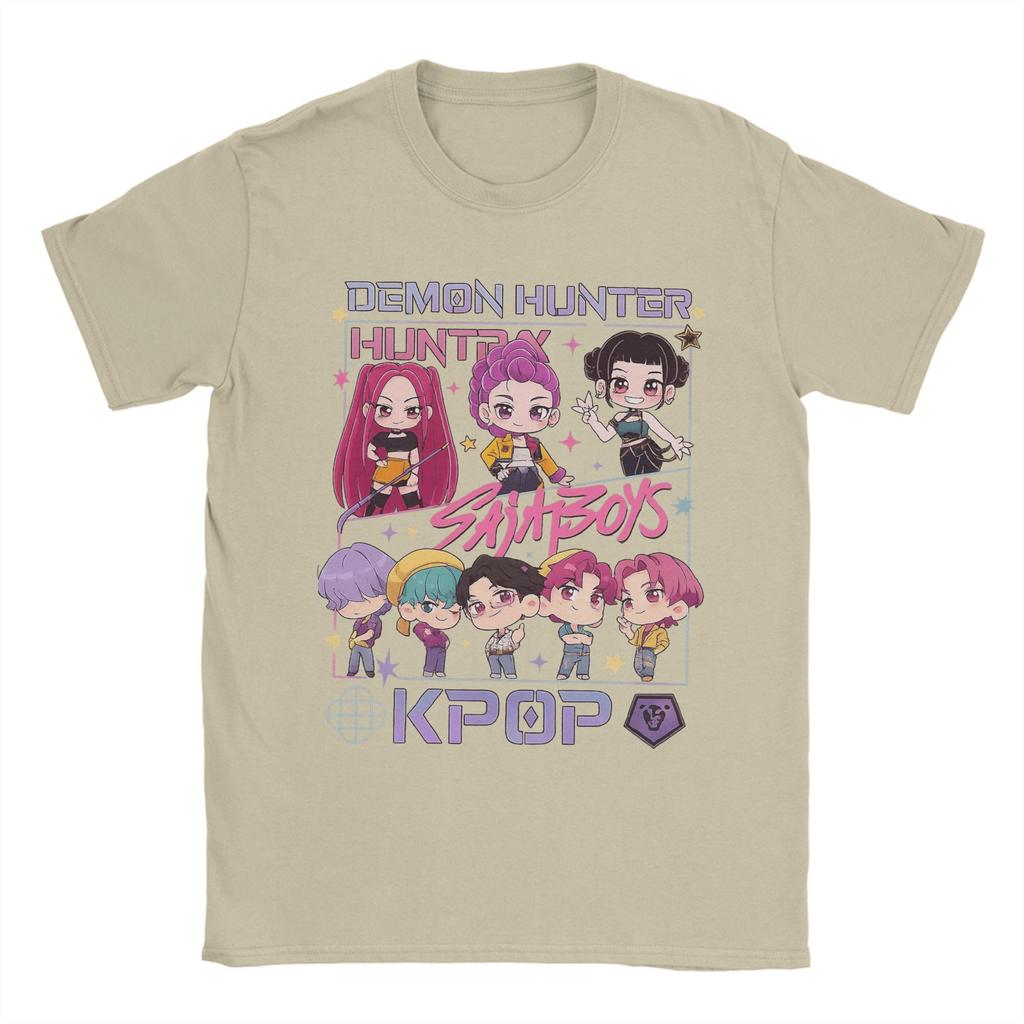 Saja Boys And Huntrix Girls Rumi Zoey Mira Kpop Demon Hunters T Shirt Summer Hip Hop T Shirts Men Cotton O Neck Oversize Clothes