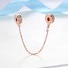 New Copper Charm Bead Charms Safety Chain Music Notes Love Heart Pendant Bead Charms Compatible With Do It Yourself Bracelets Bangles Women Diy Jewell