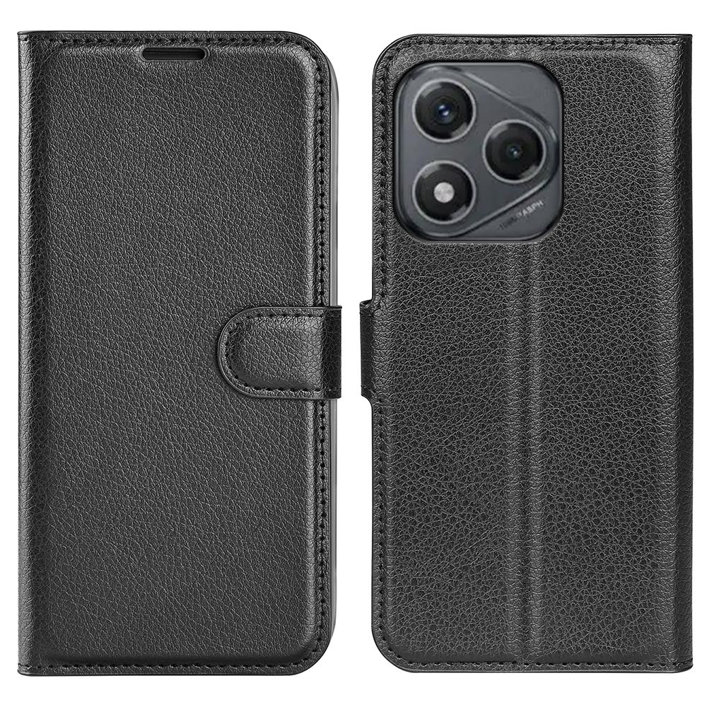 

For Honor 400 Smart Case Litchi Texture Shockproof Leather Wallet Phone Cover Black