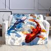 Multiple Sizes Koi Swimming In Water Print Blanket Flannel Material Soft Warm for All Seasons Home Outdoor Camping Picnics RV