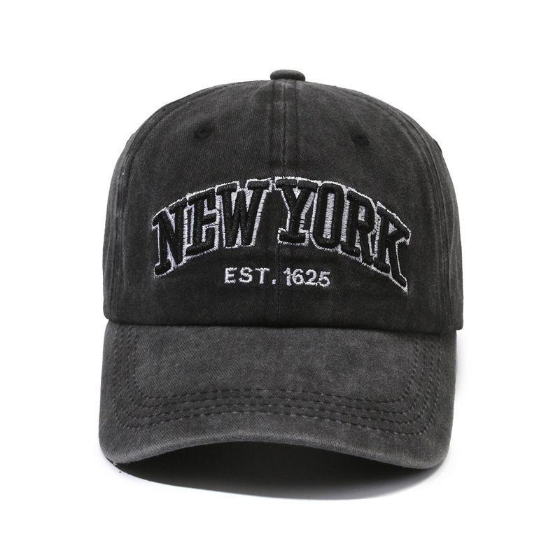 New Embroidered Letters York Baseball Caps Women Spring Fall Wash Shade Vintage