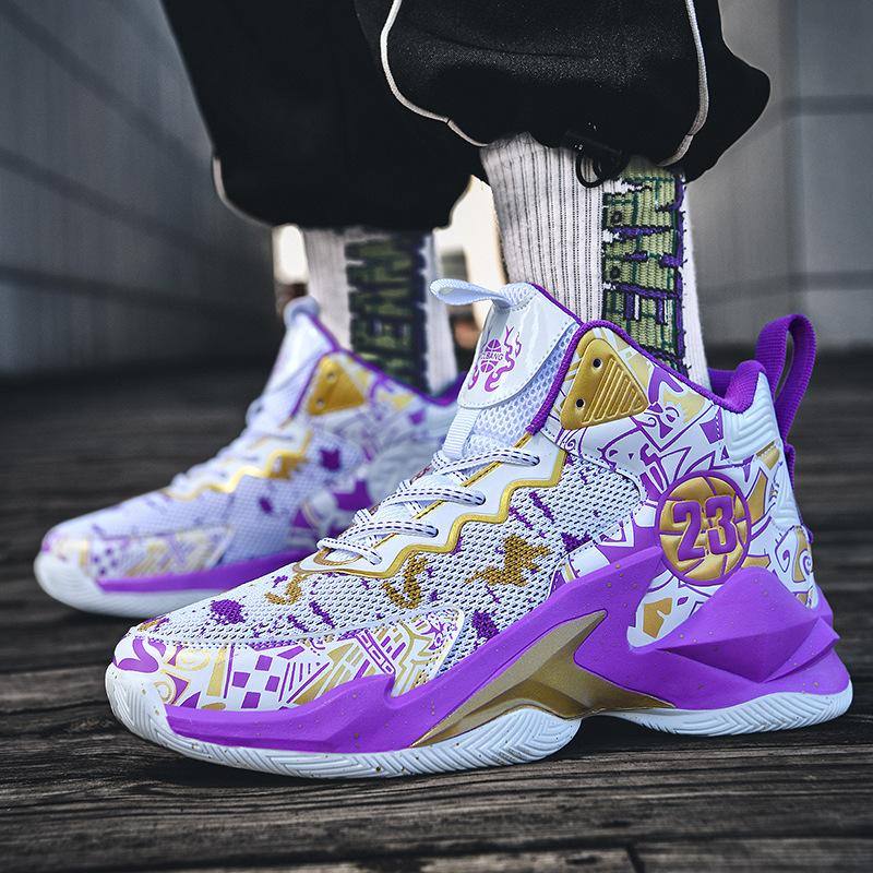 Basketballschuhe Herren High-Top neu Teenager-Schüler Herren Freizeitschuhe Sportschuhe Laufen Mesh Trainingsschuhe