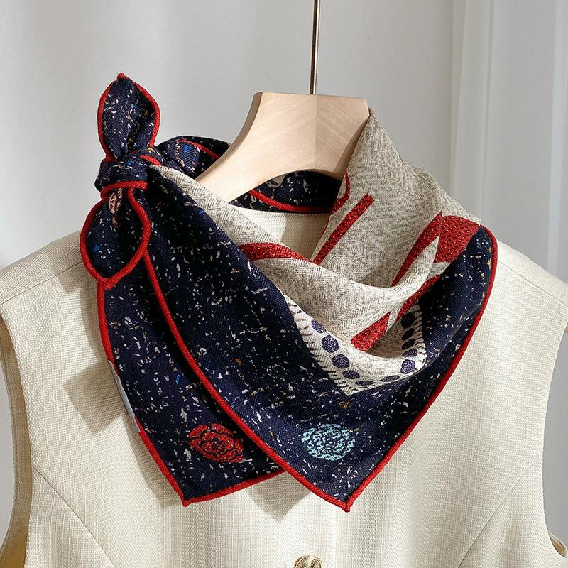 70% wool 30 % Real Silk Scarf Women Shawls Wraps Foulard high quality Scarves Pashmina Female Hijab Bandana elegant Kerchief