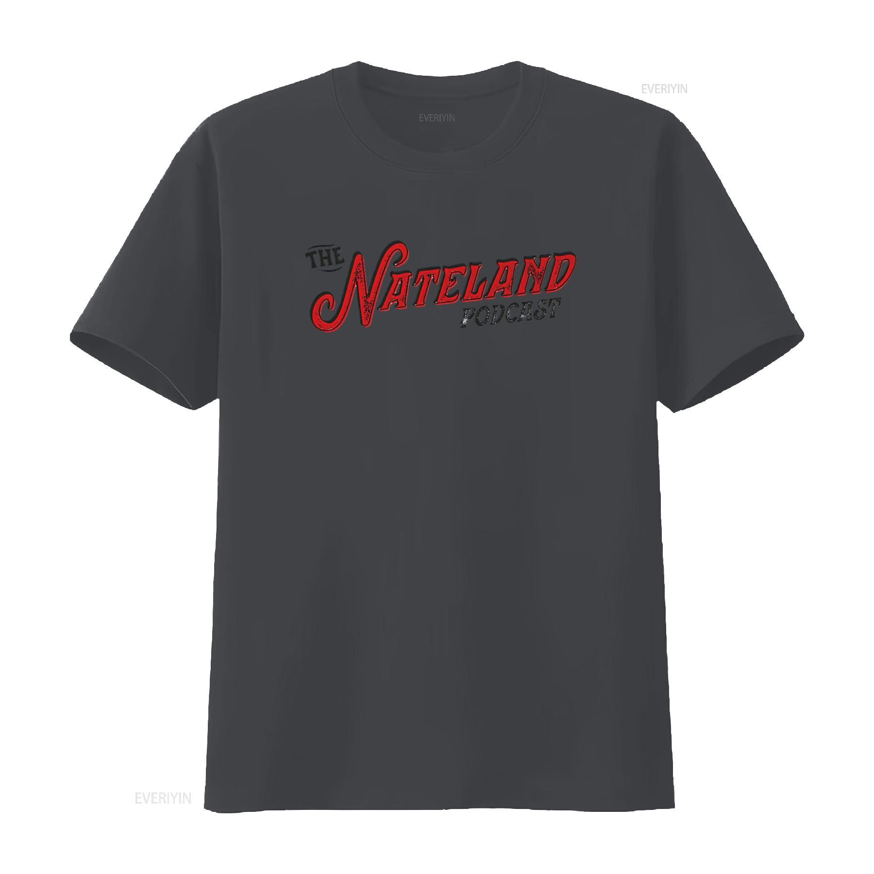 

Womens Nate Bargatze Nateland Podcast LT T Shirt Black X Large vintage Washed streetwear fashion Top For Everyday Wear Unisex 4XL