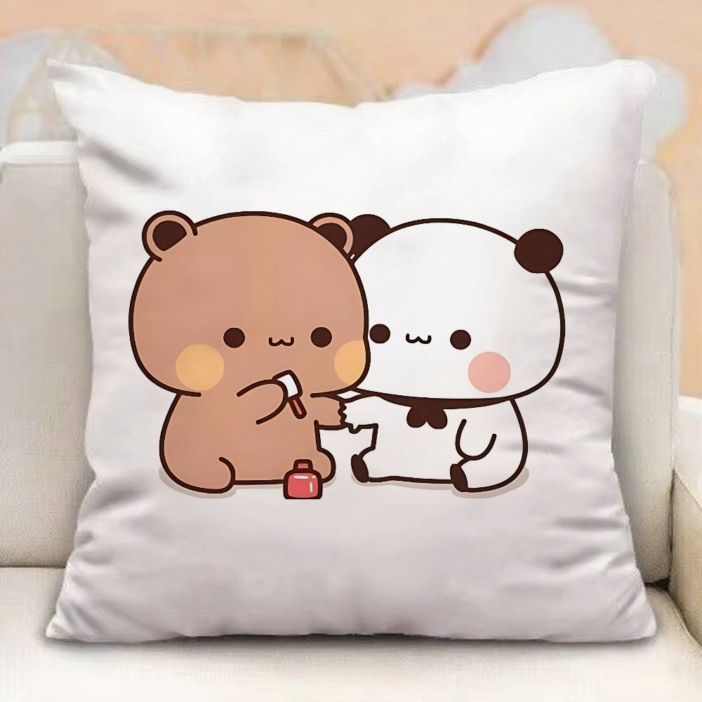 

Cute Panda Bubu And Dudu Pillow Case Pillowcases Home Decor Living Room Decor Cushion Covers 16x16Inch