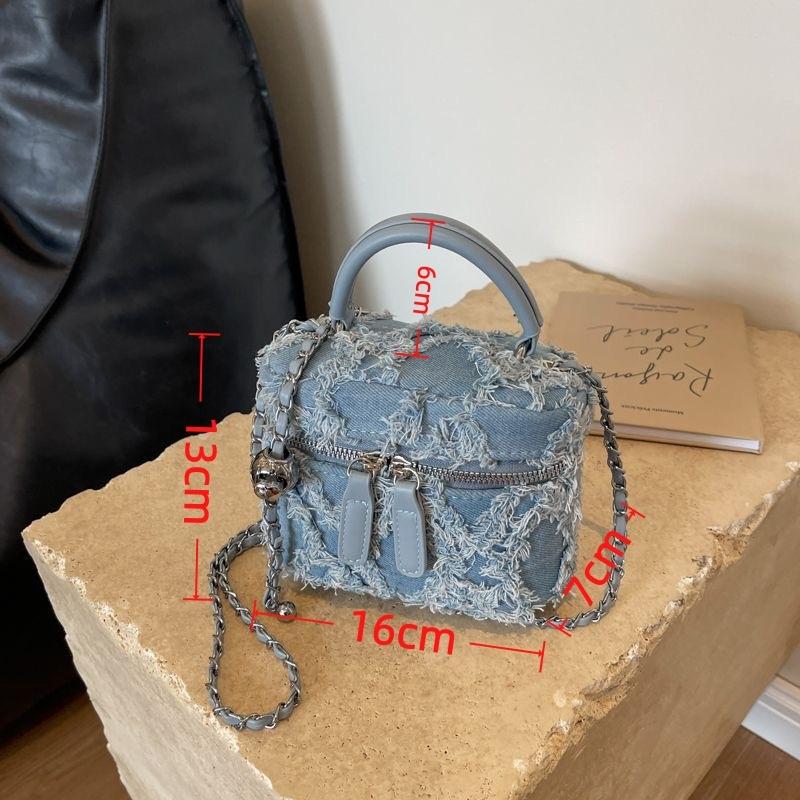 Vintage denim mini bag for women, Y2K casual shoulder bags, Everyday bag, small handbag, phone bags, fashion retro style bags, small crossbody bag