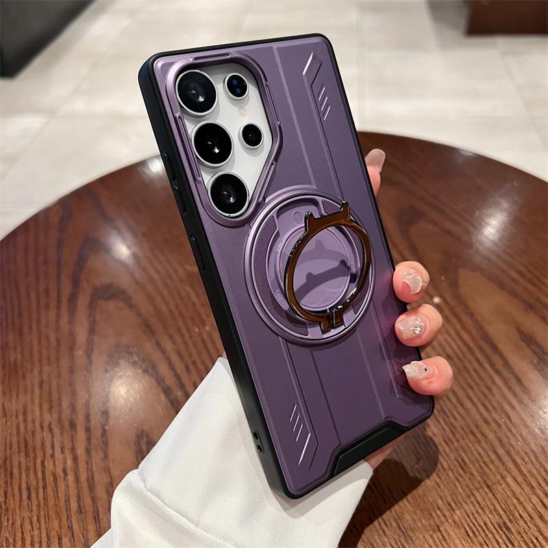 Stand Holder Magnetic Case For Samsung S26 S25 Edge S24 S23 FE Plus S22 S21 Ultra A14 A15 A36 A56 A16 A26 A06 A07 5G Hard Cover