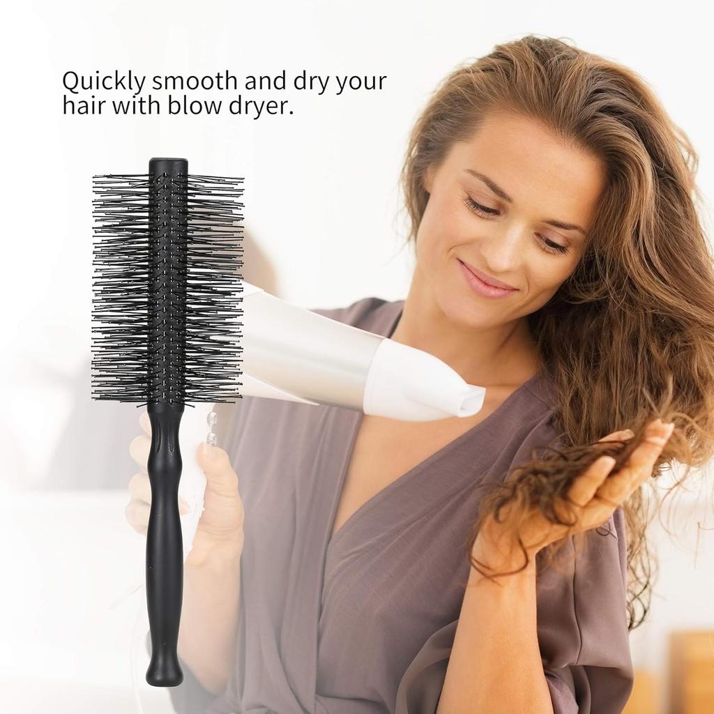 PERFEHAIR Große Runde Haarbürste für Frauen zum Föhnen, Weiche Nylonborsten, 2,5 Zoll Durchmesser, Große Runde Bürste für Blowout, Styling, Locken,