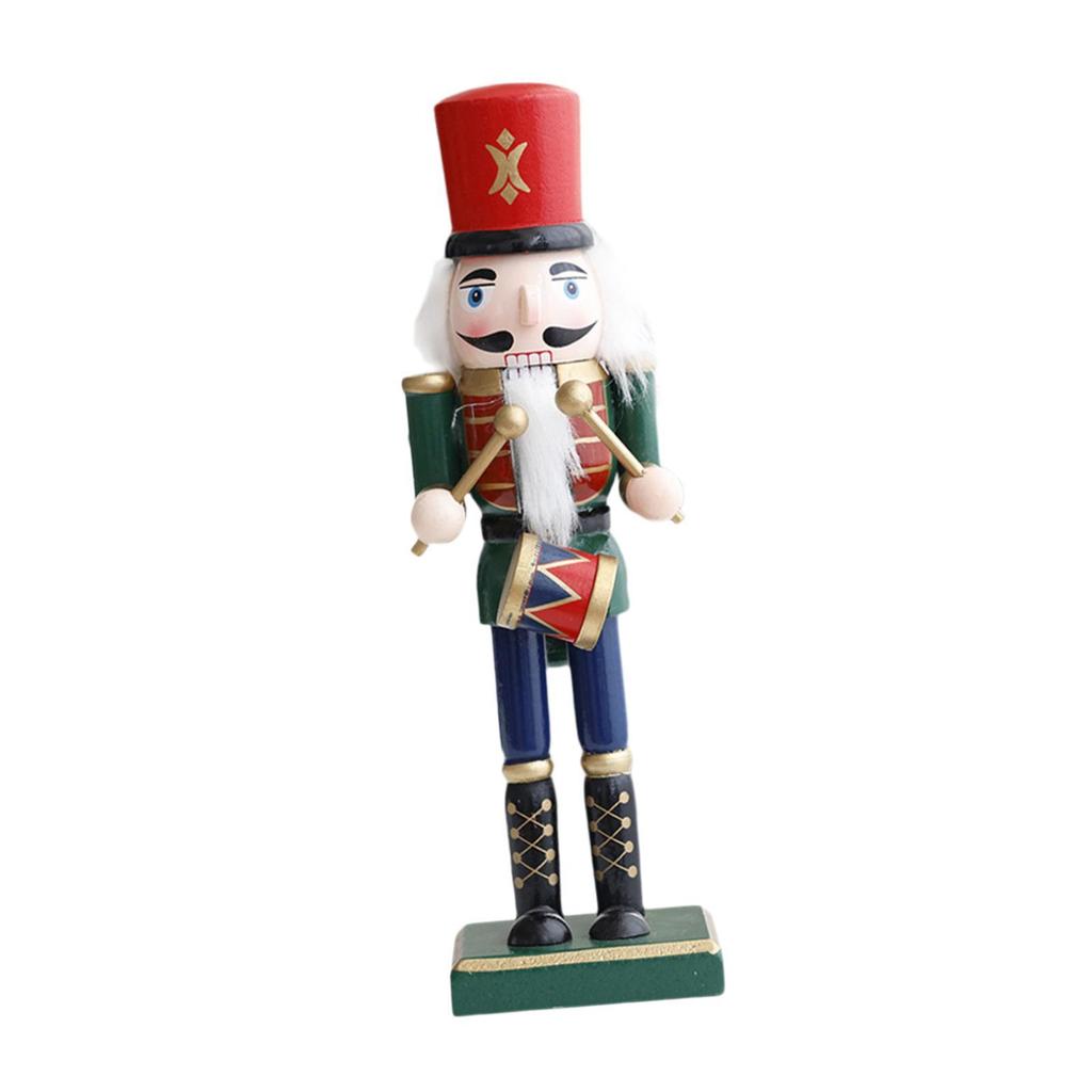 Nutcracker Figurine Christmas Decoration Standing Wooden Nutcracker Desktop