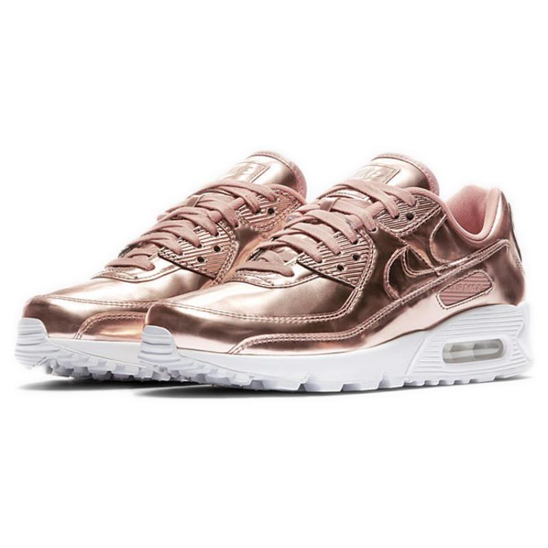 Nike Air Max 90 Metallic Rose Gold 2020 Women's Sneakers Casual Shoes CQ6639-600