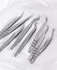 Stainless Steel Curved & Straight Tip Tweezers for Eyelash Grafting & Blackhead Removal