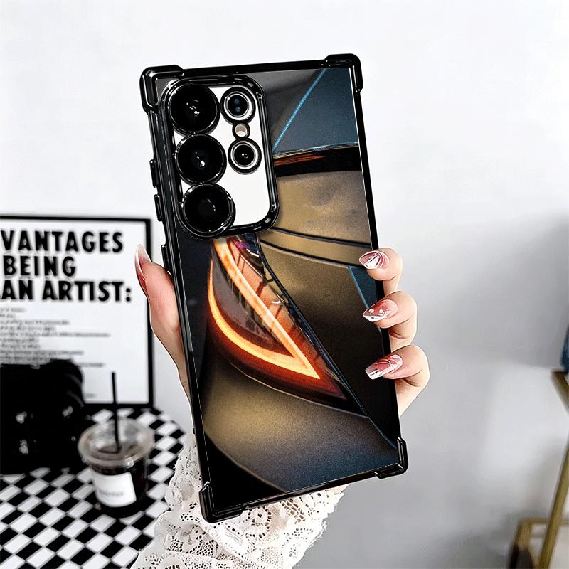 Sportwagen Coole Rücklicht-Verchromung Handyhülle Für Samsung Galaxy S24 S25 FE S26 Edge S23 Ultra S22 S21 Plus S20 Anti-Fall Airbag