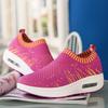 Women's Thick Soled Shoes Fashionable Breathable Walking Vulcanized Sports Shoes Tennis Trend Pink Height Increasing Flat Shoes