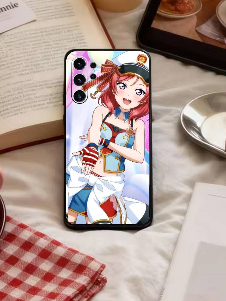 Nishikino Maki-Love Live Handyhülle Für Samsung S26,S25,S24,S23,S22,S30,S21,Ultra,Plus,FE 5G Schwarze Weiche Hülle